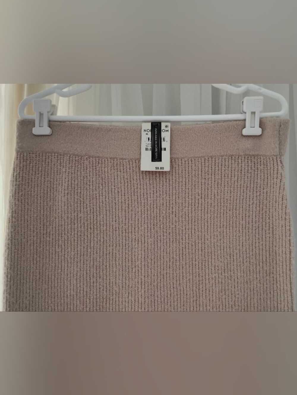 NWT (MSRP $59) Leith Women's Tan Memoir Split Sweater Midi Skirt Size XL cozy - Picture 9 of 16